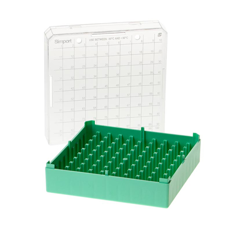 Storage box voor 100 buizen 1-2ml groen, Simport