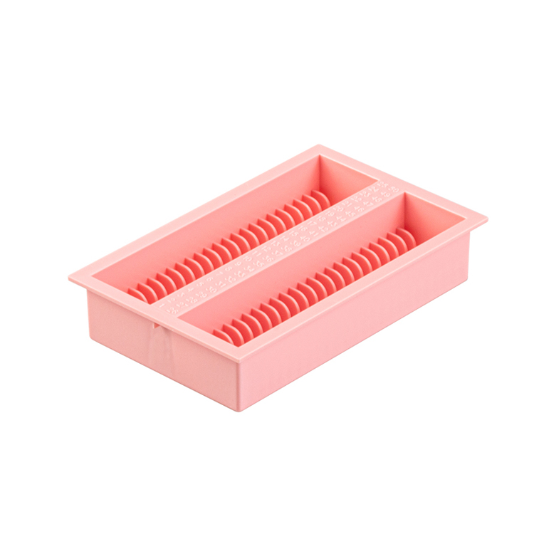 Droogrek voor 100 glaasjes 75x125x25mm roze, Simport