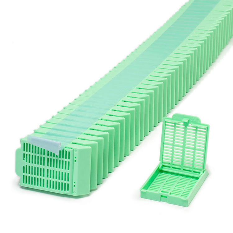 Histosette ll quickload stackable embedding cassette +deksel groen, Simport