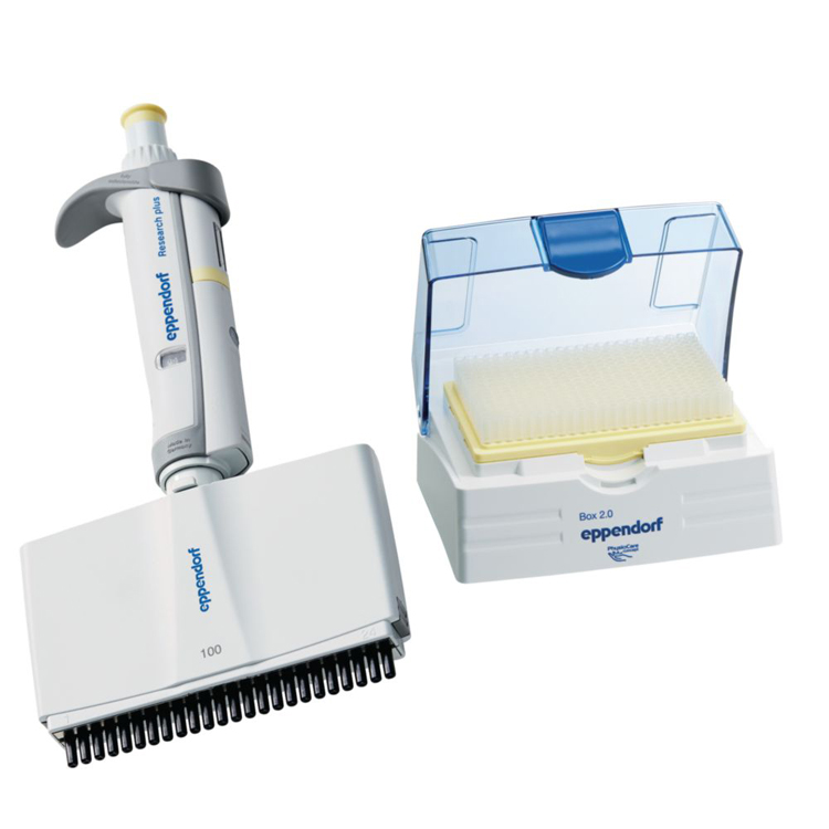 Research plus G, 24-channel, variable, 5-100µL, light yellow, incl. epT.I.P.S. Box, Eppendorf