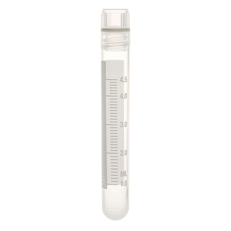 Cryovial 5ml, 12.5 x 90mm, filetage interne, joint en silicone, sans jupe, Simport