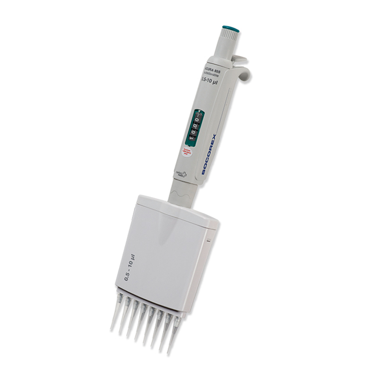 Socorex micropipet Acura 855 8 kanaal 05-10 µl