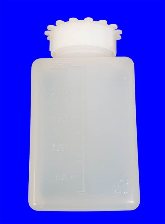 Bottle 250ml, square with wide neck, sealable, pe, Kartell