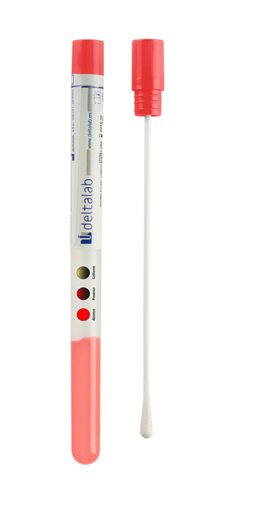 Swab for microbiological surface control on Salmonella