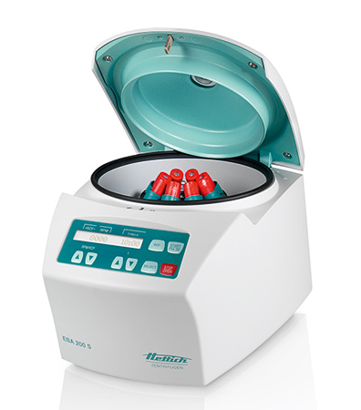 Centrifuge EBA 200S 228x261x353mm, 8 place angle rotor, for 8x15ml, 8000min RPM, Hettich