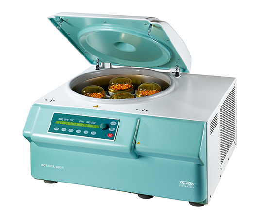 Centrifuge Rotanta 460R, cooled, 456x770x706mm, without rotor, for 4x750ml, 15000min RPM, Hettich