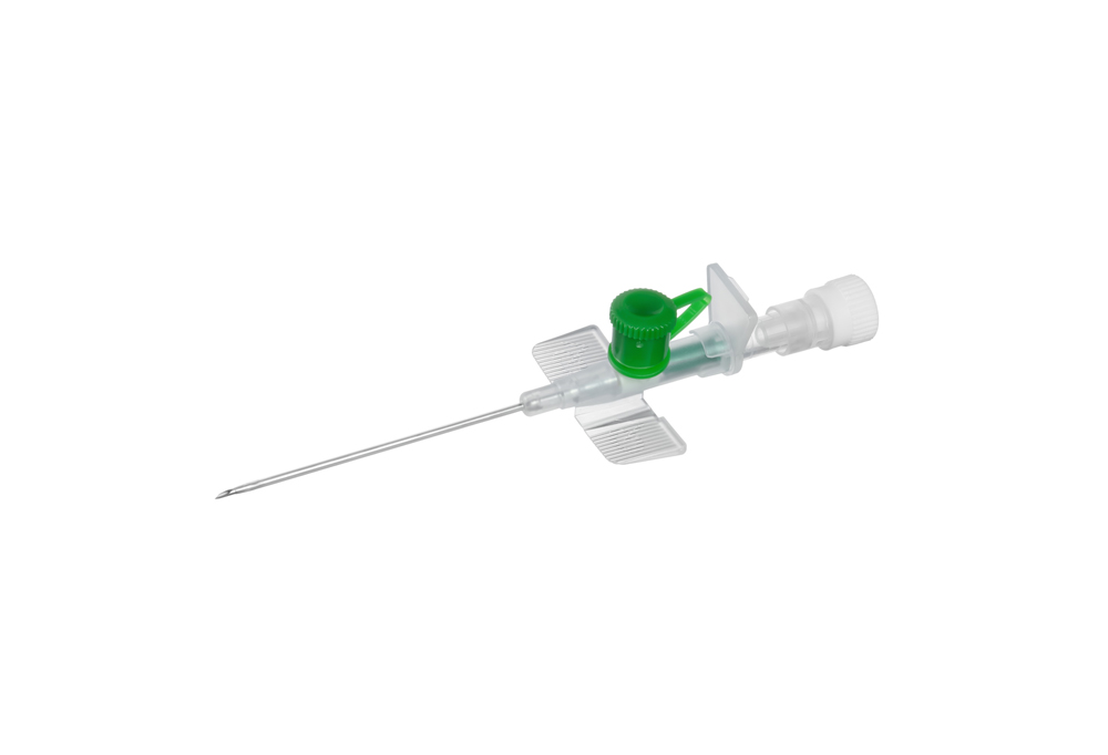 Clip safety IV catheter met poort, 18G,  1,2x45mm, groen, Vigmed