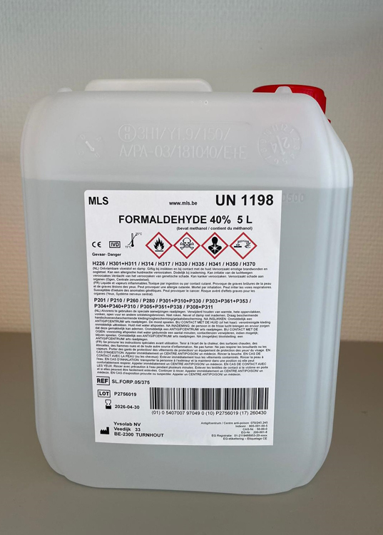 Formaldehyde 5L 40% gestabiliseerd