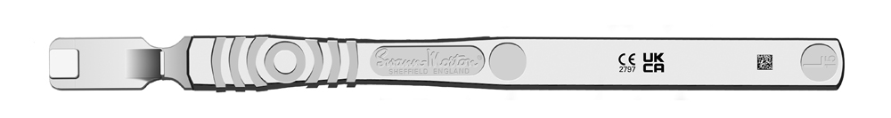 Long handle stainless steel for blade, Swann-Morton