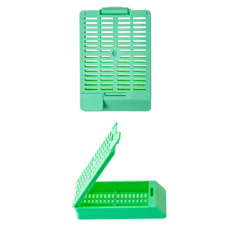 Swingsette embedding cassette 1 compartiment  + cap green, Simport