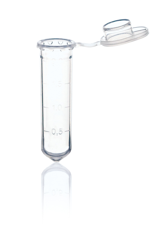 Microtube 2ml, clear, lid-locking, BIO-CERT, RCF max. 20000 at 20°C, Brand