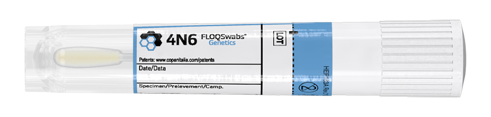 4N6FLOQSwabs™ afbreekbaar 20mm, regular size tip, active dry system,  109mm long tube Copan