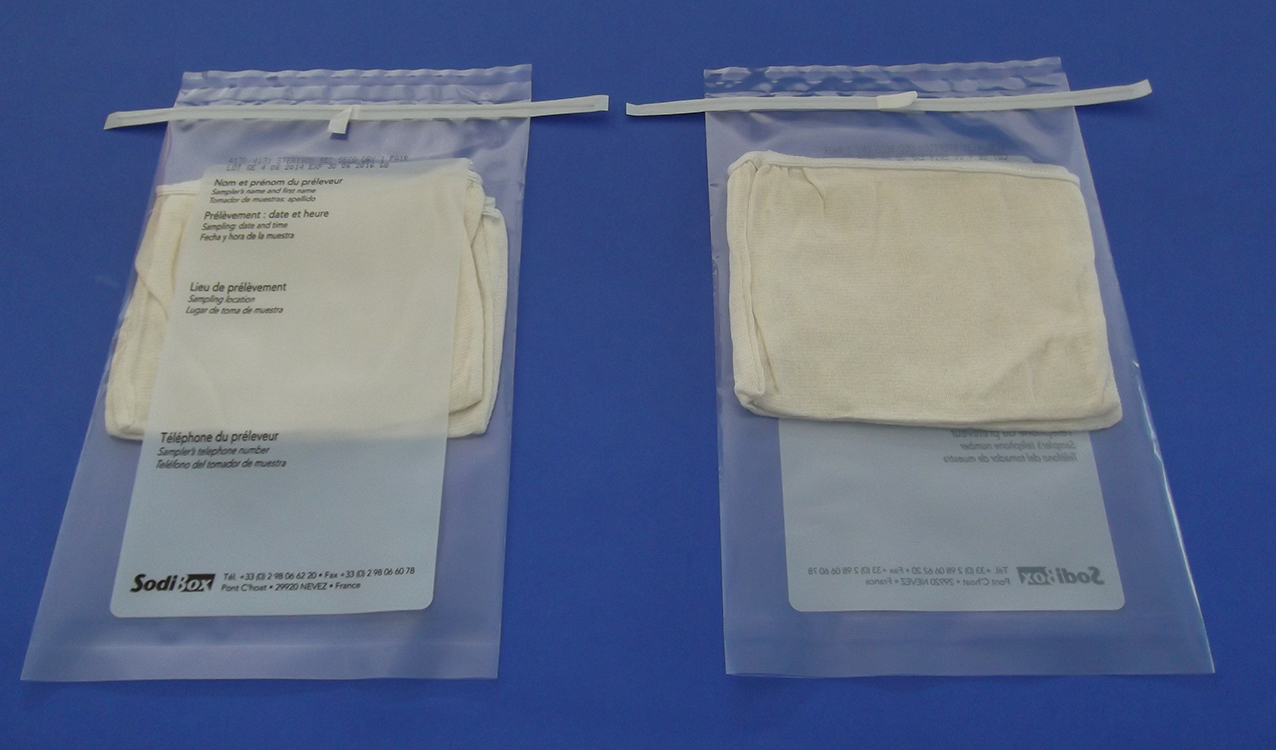 Swab sox, dry, per pair, in twirl bag, sterile, Sodibox