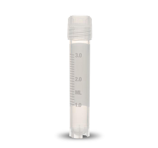 Cryovial 3ml, 12.5 x 71mm, external screw thread + self-standing, Simport