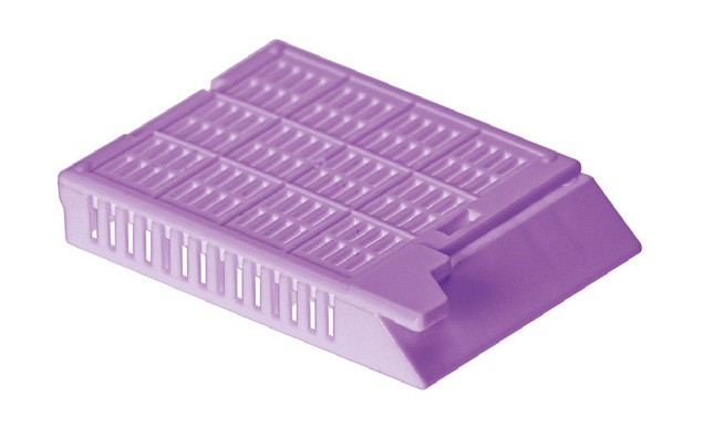 SuperFlo routine cassette, 1 compartiment with lid lilac, for cassette printer, Simport