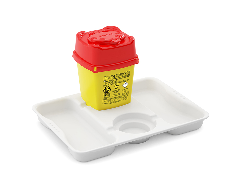 Plastic tray voor naaldcontainer Dispo line 1/1,5L -CS Line 2L - PBS 0,6/0,8/1,5/2L - CS PLUS 3L, AP Medical