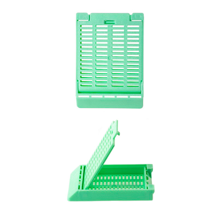 Slimsette embedding cassette 1 compartiment + couvercle vert, Simport