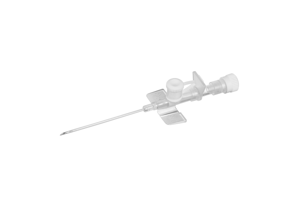 Clip ported safety IV catheter, 17G,  1,5x45mm, white, Vigmed