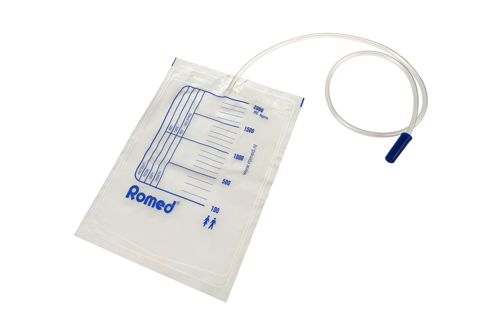 Urinebag 2L, without tap and without ventile, hose 90cm, non sterile