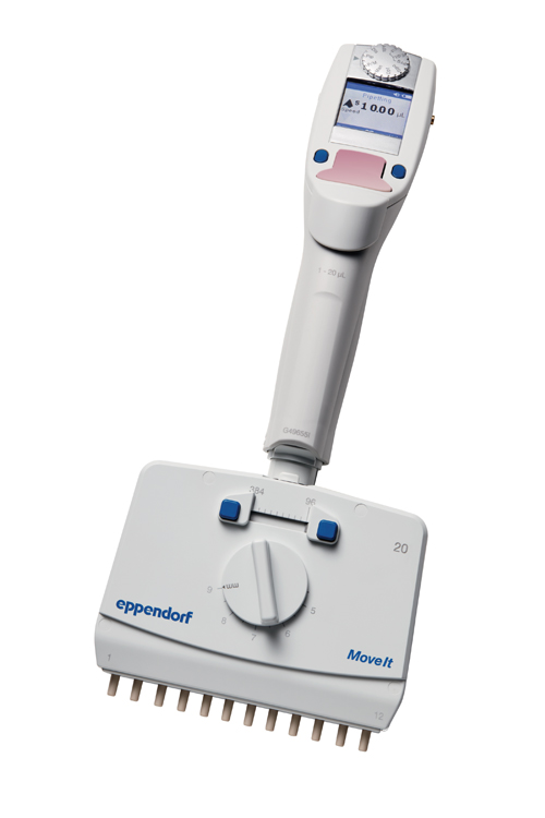 Xplorer plus Move it, 12-channel, variable, 1-20µl, rose clair, Eppendorf