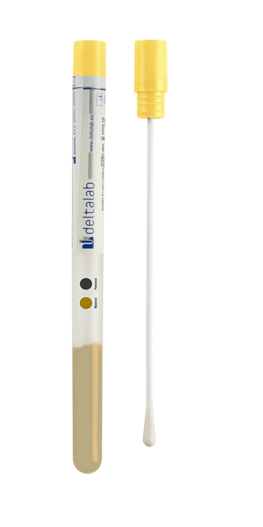 Swab for microbiological surface control on Listeria