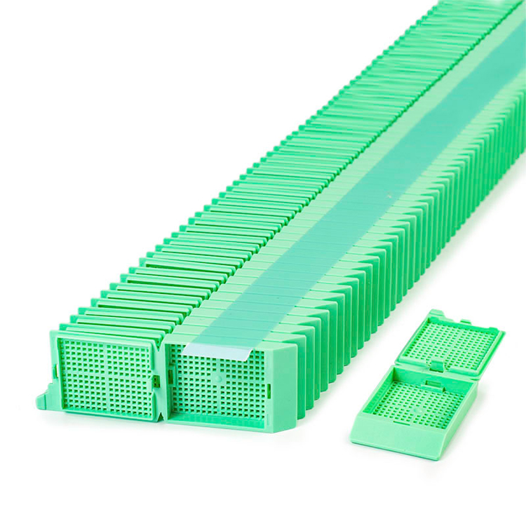 Unisette quickload stackable biopsy cassette +deksel groen, Simport