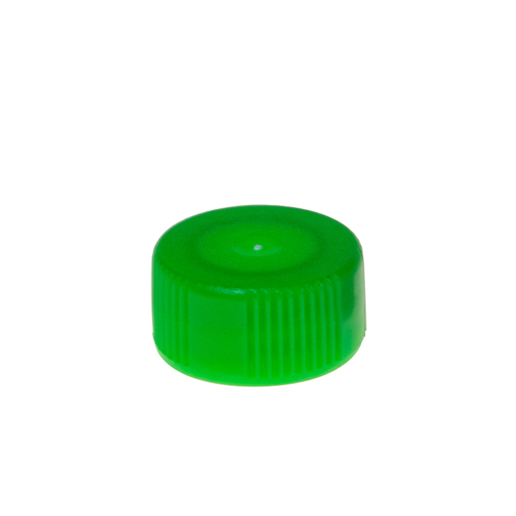 Closures flat without O-ring green HDPE Simport