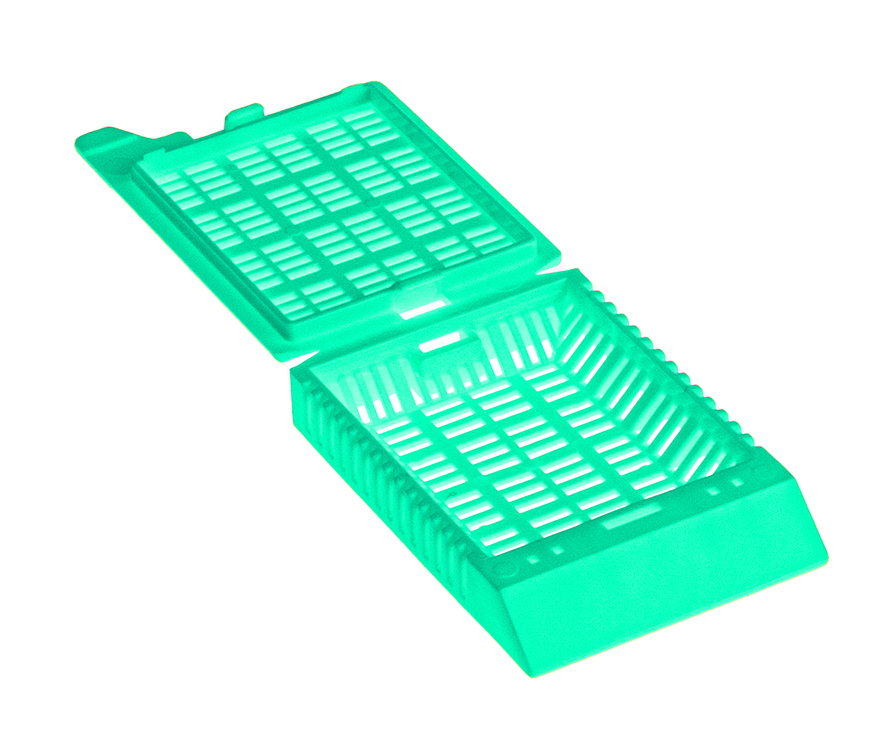 SuperFlo routine cassette, 1 compartiment avec couvercle vert, pour imprimeur cassette,  Simport