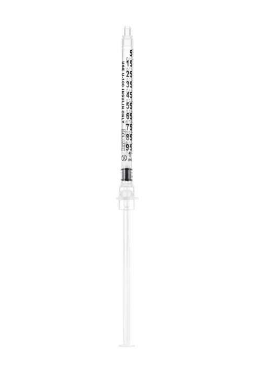 Sol-Care insulin safety syringe, 1ml, 3-part syringe, insuline, 30G x 1/2, Sol Millennium