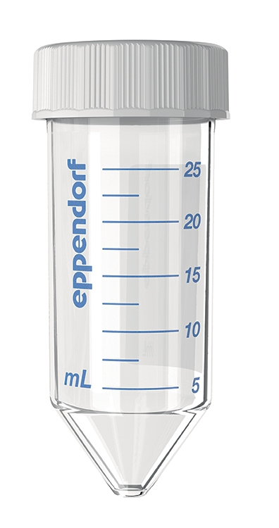 Tube 25ml, conique, avec bouhon à vis, Eppendorf