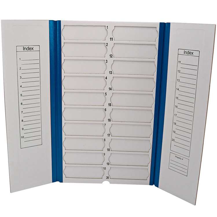 Filoslide en carton pour 20 lames porte-objets bleu Cellpath