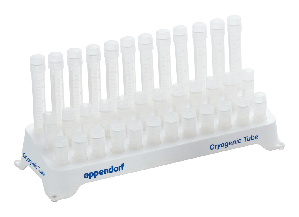 Rek voor 3x12 cryobuisjes, set/2 stuks, wit, autoclaveerbaar, Eppendorf