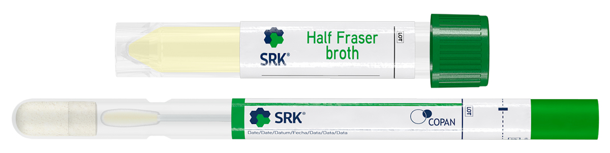 Half Fraser 10ml + regular flocked swab en tube, Copan