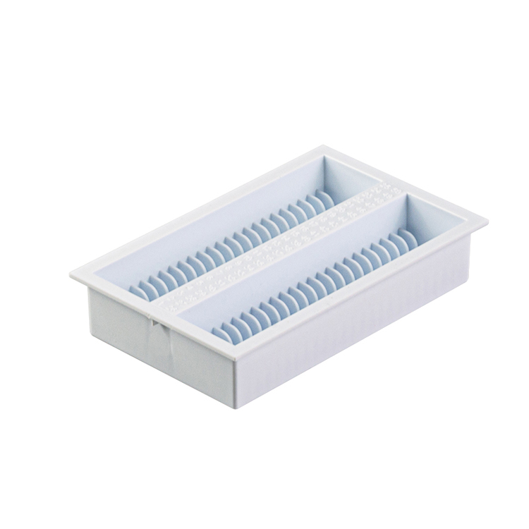 Drainrack for 100 slides 75x125x25mm white, Simport