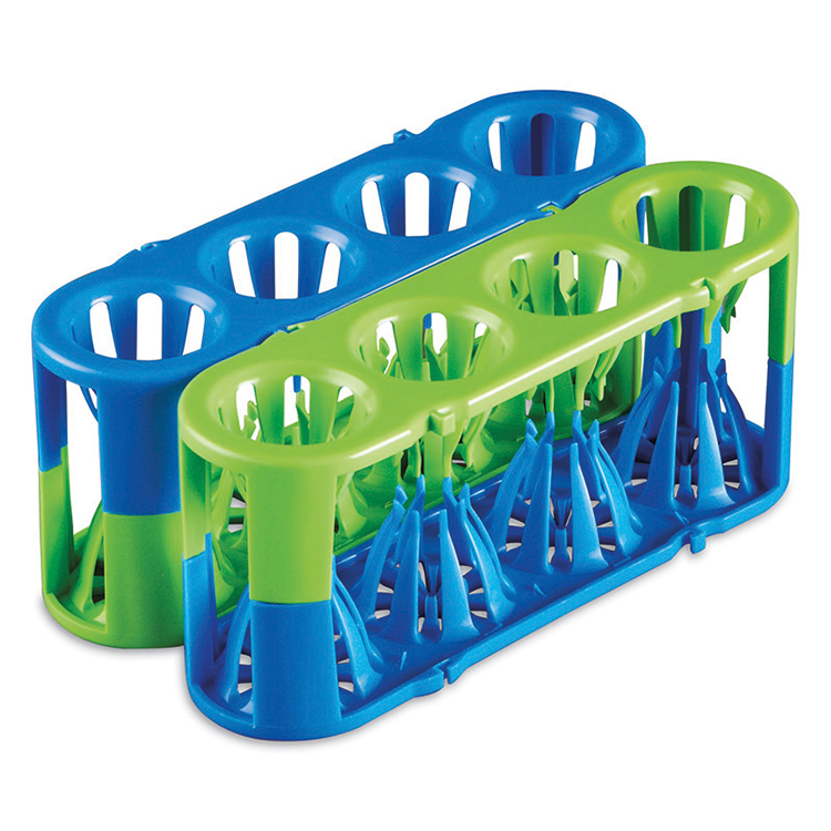 Multi-tube rack for 4 x 5-50ml tubes, POM, autoclavable, blue/green, set/2, Heathrow