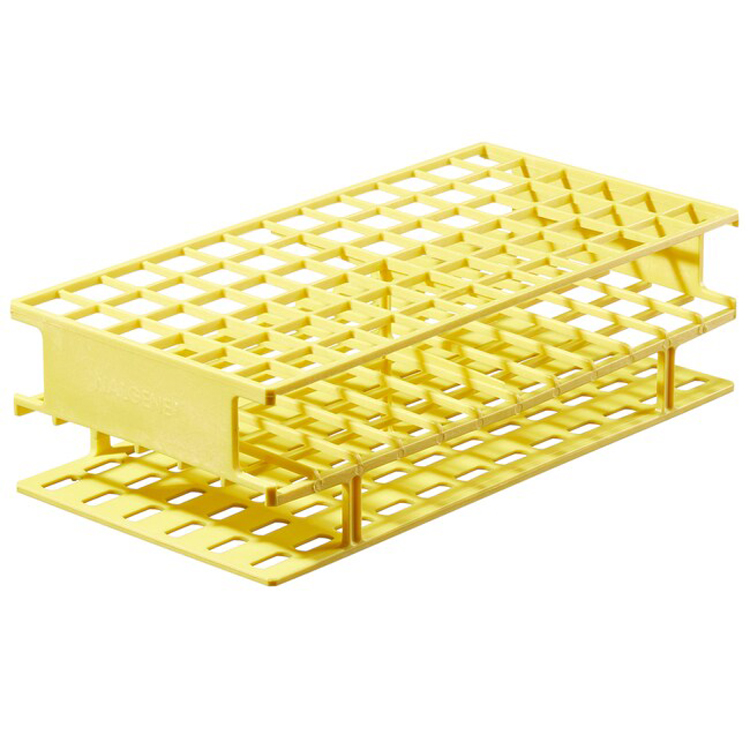 Unwire rack for 72 tubes diam.16mm yellow, Nalgene