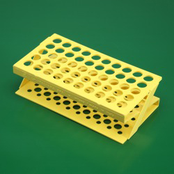 Rack ABS for 50 tubes diam.13mm yellow