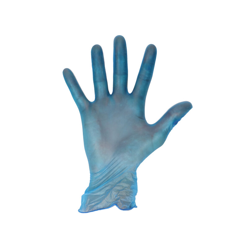 CMT gant vinyl, bleu, sans poudré, small (6-7)