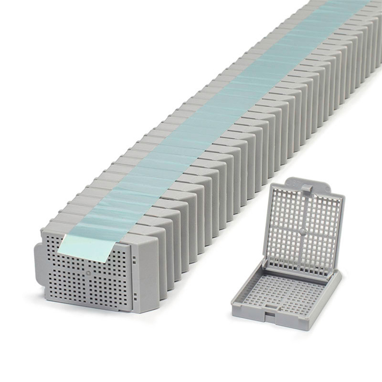 Histosette ll quickload stackable biopsy cassette avec couvercle gris, Simport