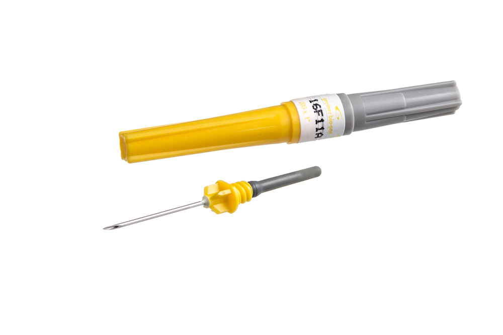 Vacuette multi-sample needle 20G x 1 yellow, sterile, latex-free, Greiner