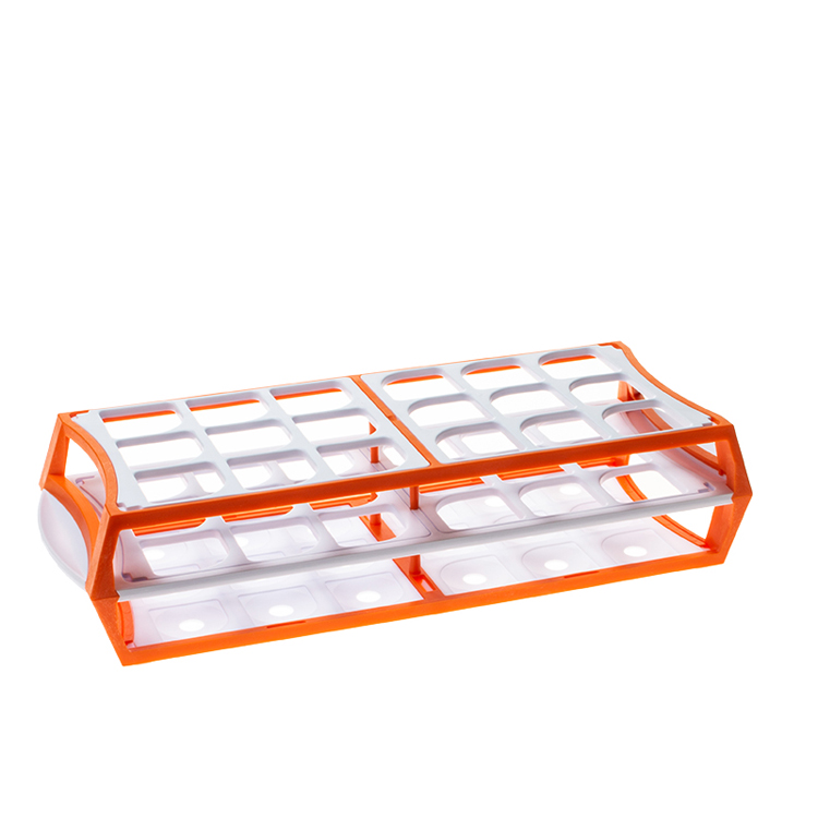 Multirack voor 18 buisjes diam.25-30mm oranje, Simport