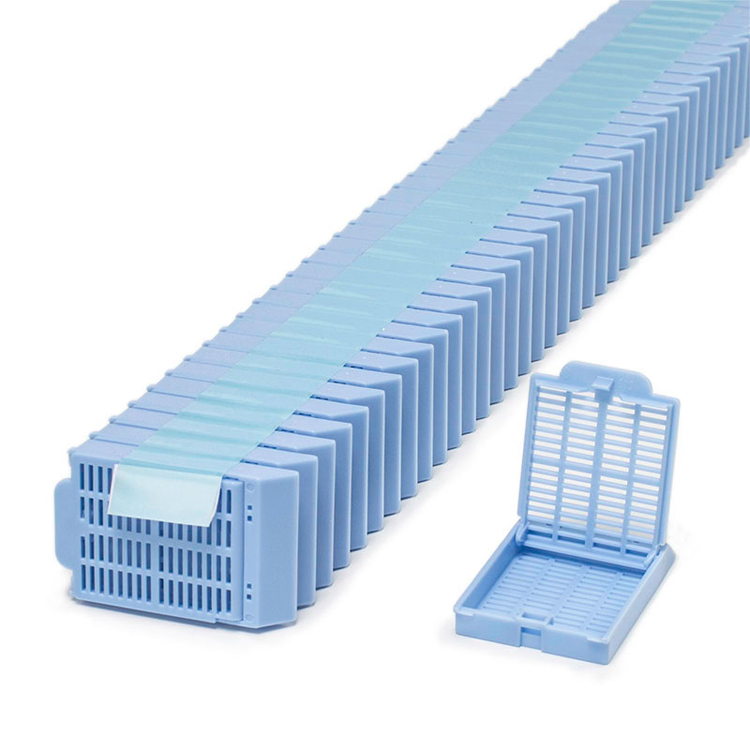 Histosette ll quickload stackable embedding cassette+ lid blue, Simport