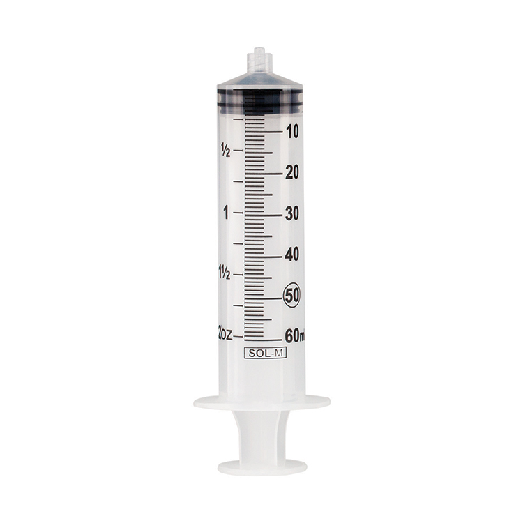 Sol-M luer lock syringe, 60ml, 3-part, without needle, Sol Millennium