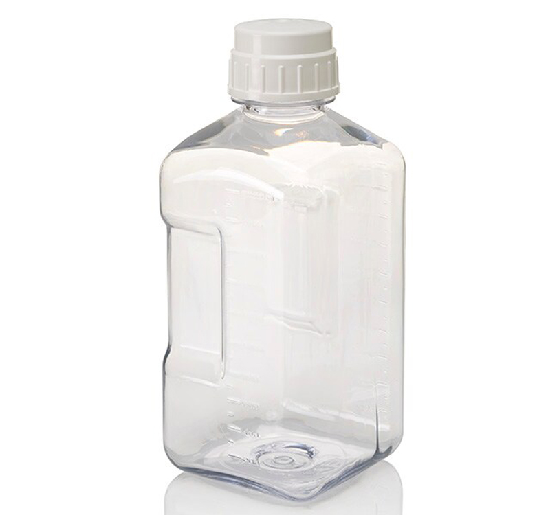 Flacon carré col étroit pc 2L bouchon plp autoclavable Nalgene