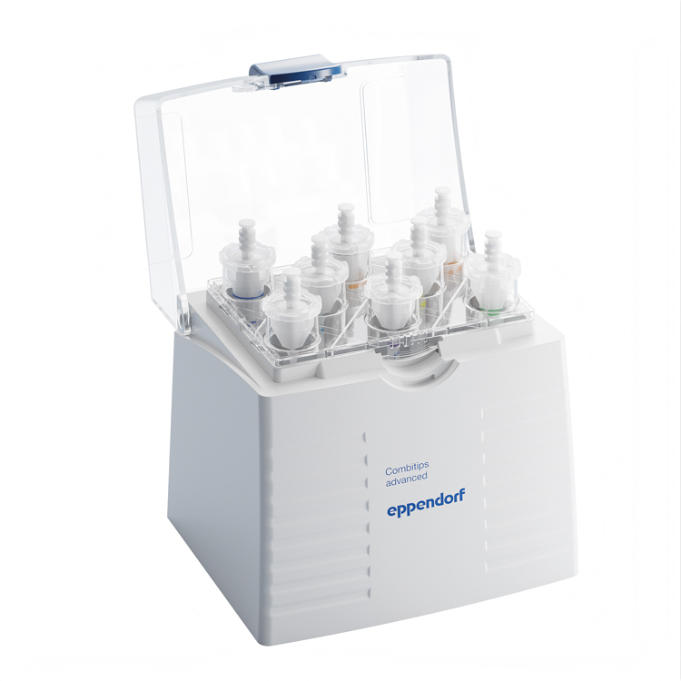 Combitips advanced rek voor 8 combitips 0.1-10m Eppendorf