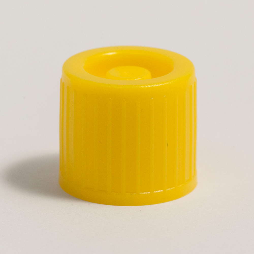 Screwcap without capture cap yellow diameter 12mm, for tubes 12x80, sterile, Copan