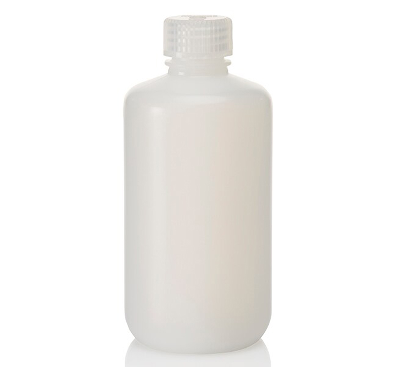 Fles ronde smalle hals HDPE 250ml + schroefstop PP Nalgene