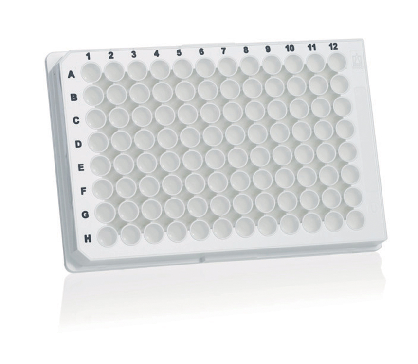 96 U-well plate pureGrade 330µl, white, polystyrene, aseptical, Brand