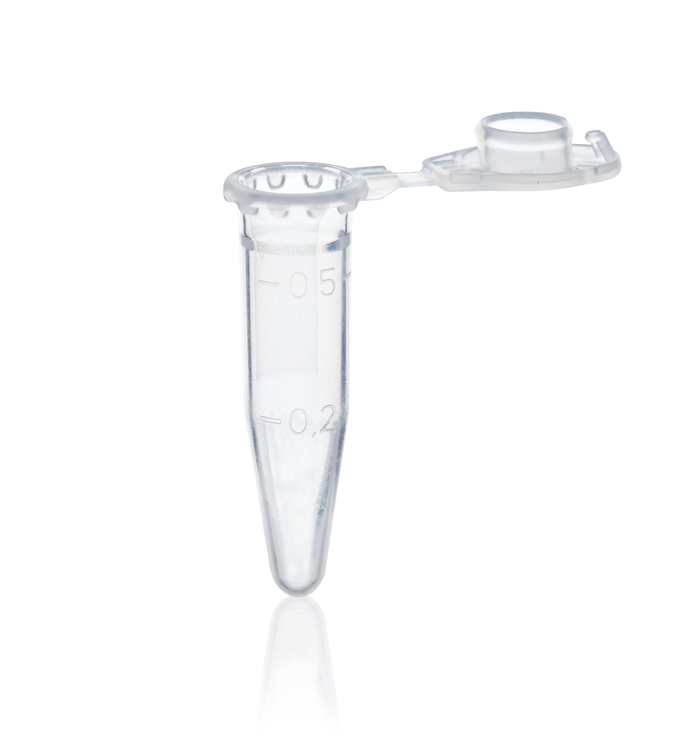 Tube micro 0,5ml, clear, avec lid-locking, BIO-CERT, Brand