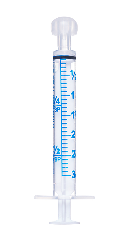 Sol-M orale syringe 3ml, with clear plunger and tip cap, Sol Millennium